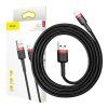 Baseus Cafule USB Lightning kabel 2.4A 1m (červeno-černý)