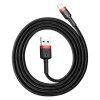 Baseus Cafule USB Lightning kabel 2.4A 1m (červeno-černý)