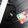 Baseus Cafule USB Lightning kabel 2.4A 1m (červeno-černý)