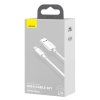 Baseus Simple Wisdom Data kabel Kit USB to Lightning 2.4A (2PCS/Set）1.5m - bílý