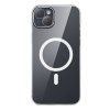 Pouzdro na telefon Baseus magnetický Crystal Clear pro iPhone 13 (průhledné) s ochranným krytem displeje z tvrzeného skla a čisticí sadou