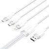 Kabel USB 2.0 A na 3v1 3A Vention CTPWG 1,5M (bílý)