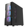 Skleněná počítačová skříň Darkflash DK431 + 4 ventilátory (černá)