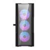 Skleněná počítačová skříň Darkflash DK431 + 4 ventilátory (černá)