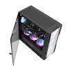 Skleněná počítačová skříň Darkflash DK431 + 4 ventilátory (černá)