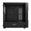 Skleněná počítačová skříň Darkflash DK431 + 4 ventilátory (černá)