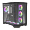 Počítačová skříň Darflash FT418 PRO + 7 ventilátorů aRGB (černá)